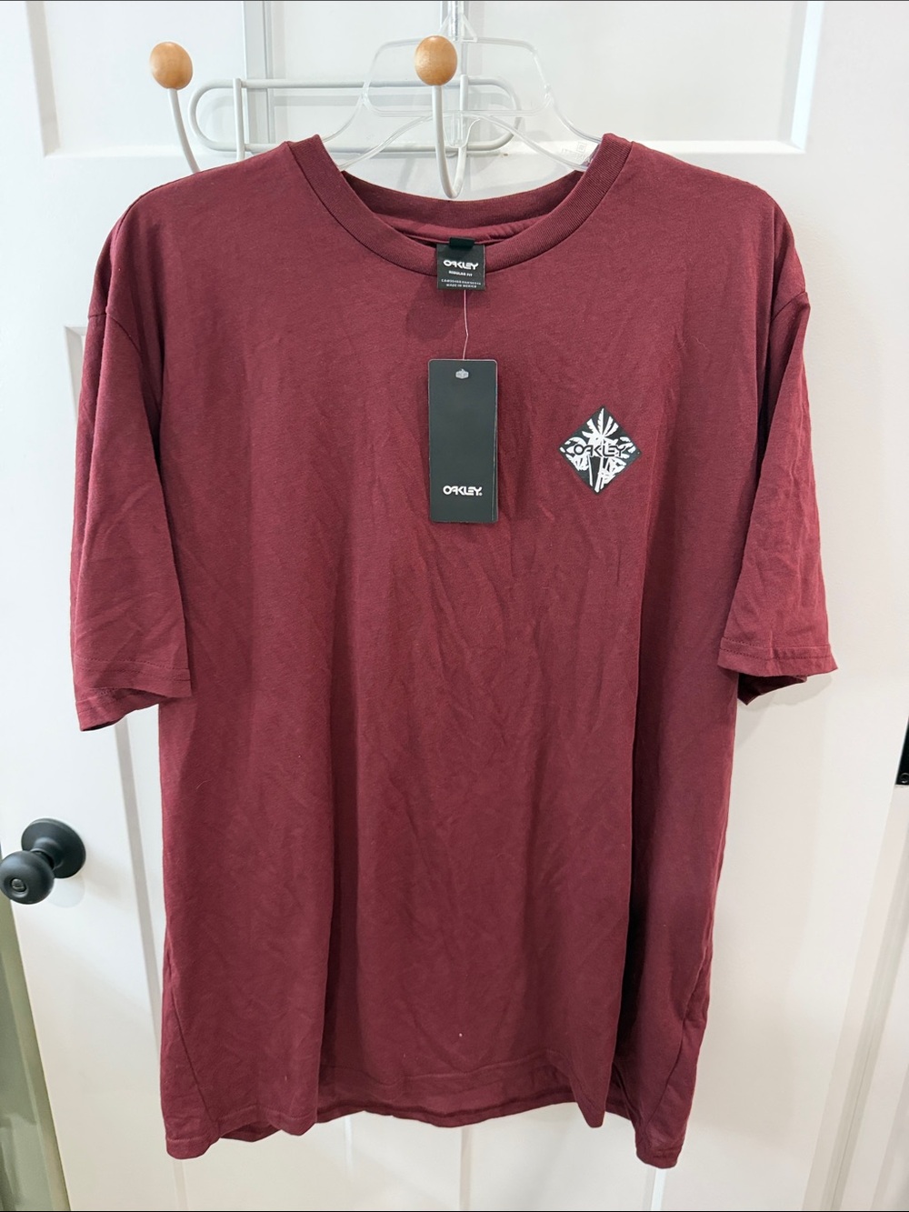 Oakley Men's Short-Sleeve Tee in Burgundy Red